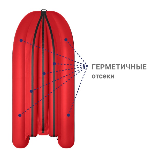 430 фм джет/л/с Лодка + Бронирование (красный 16953)